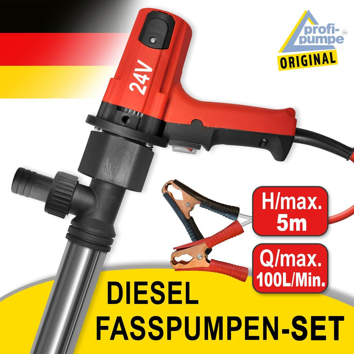 Diesel Fasspumpe Biodiesel DIESELPUMPE HEIZÖLPUMPE DIESELPUMPE SELBSTSAUGEND / 1 stk. Tülle und Sche