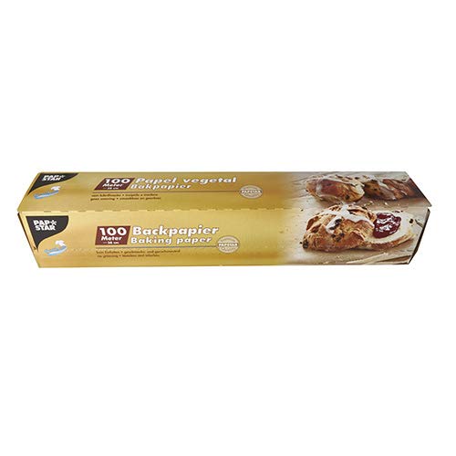 PAPSTAR 87089, 1 Grossverbraucherrolle Backpapier, 100 m x 38 cm, braun, in Faltschachtel