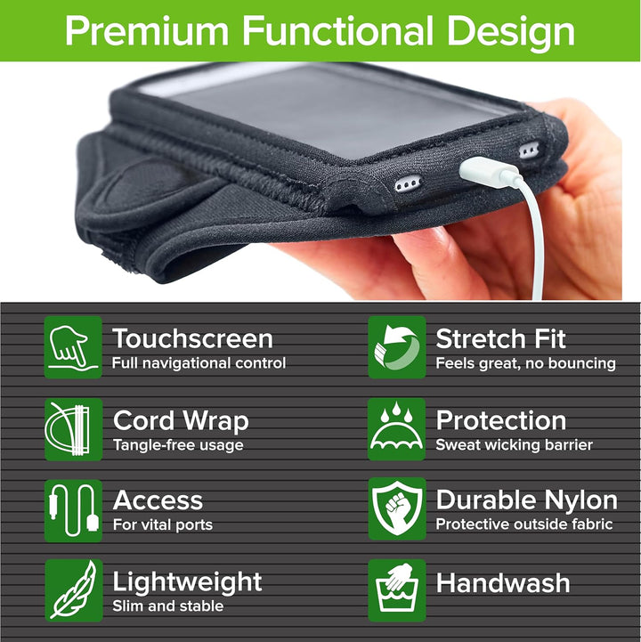 Tune Belt AB91 Sport Armband, schwarz, schwarz