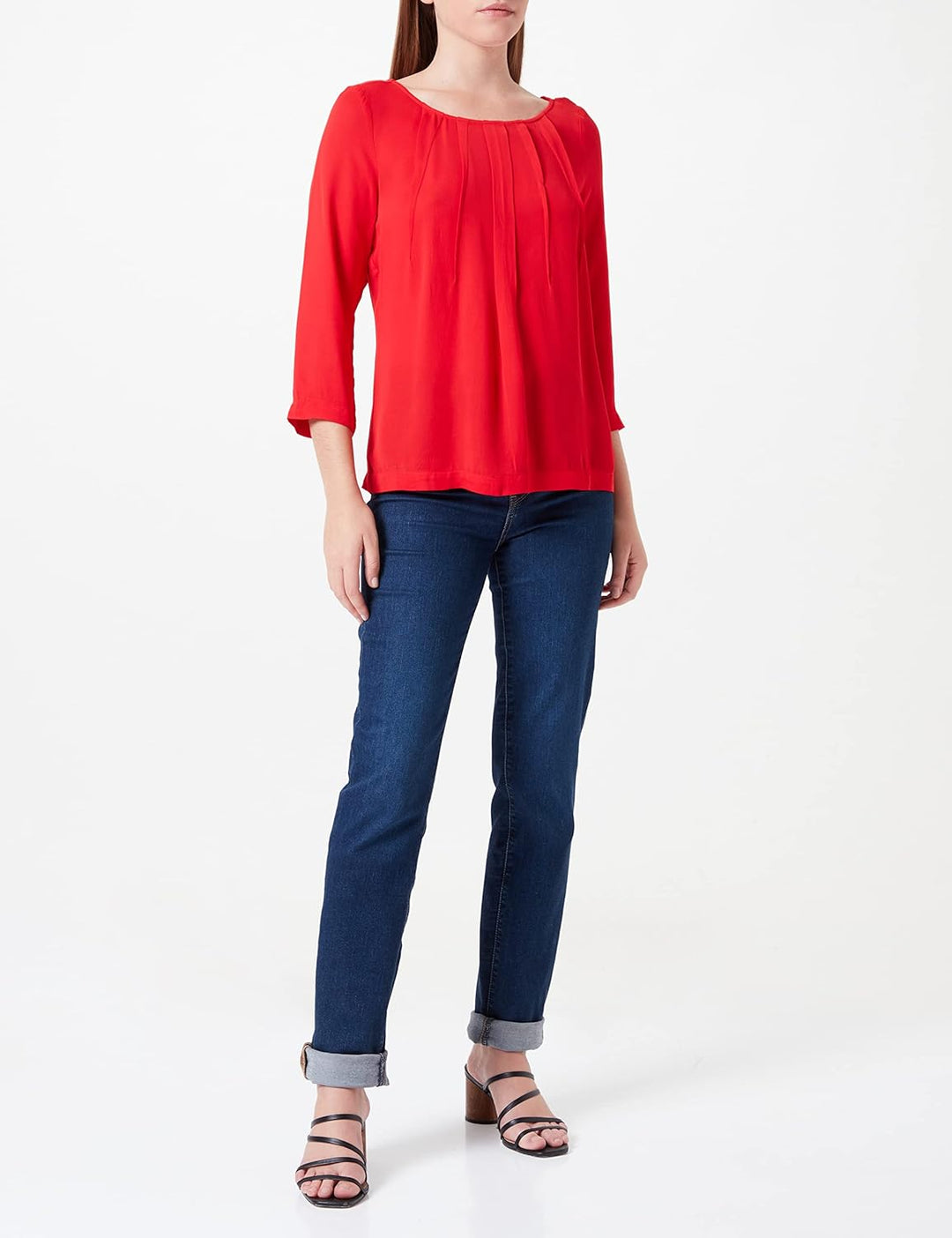 s.Oliver BLACK LABEL Damen Bluse Kurzarm, Rot 3126
