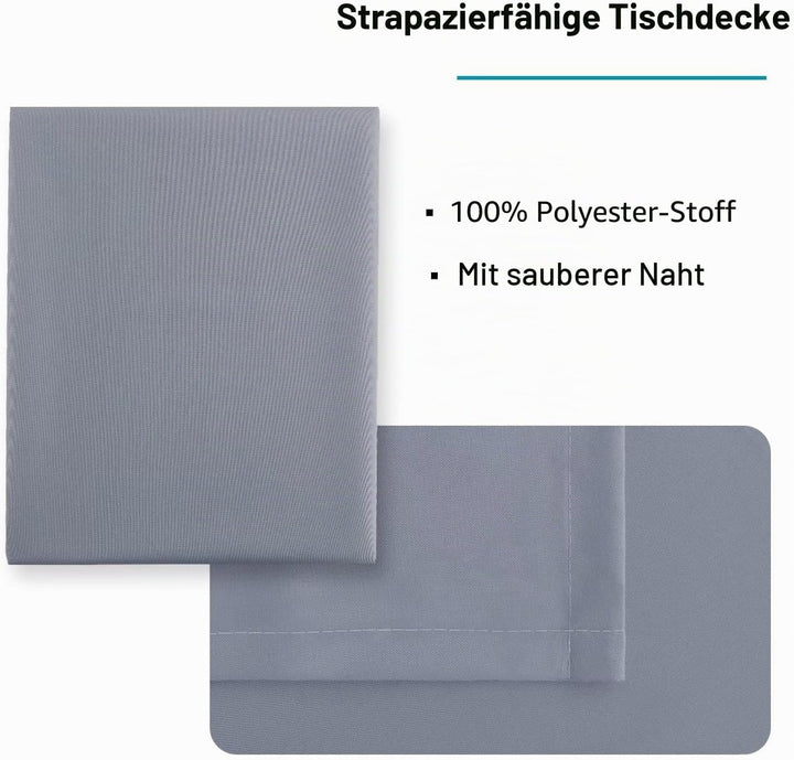 Hiasan Glatt Tischdecke Fleckenabweisend Tischtuch mit Lotuseffekt Leicht Wasserabweisend Tischwäsch