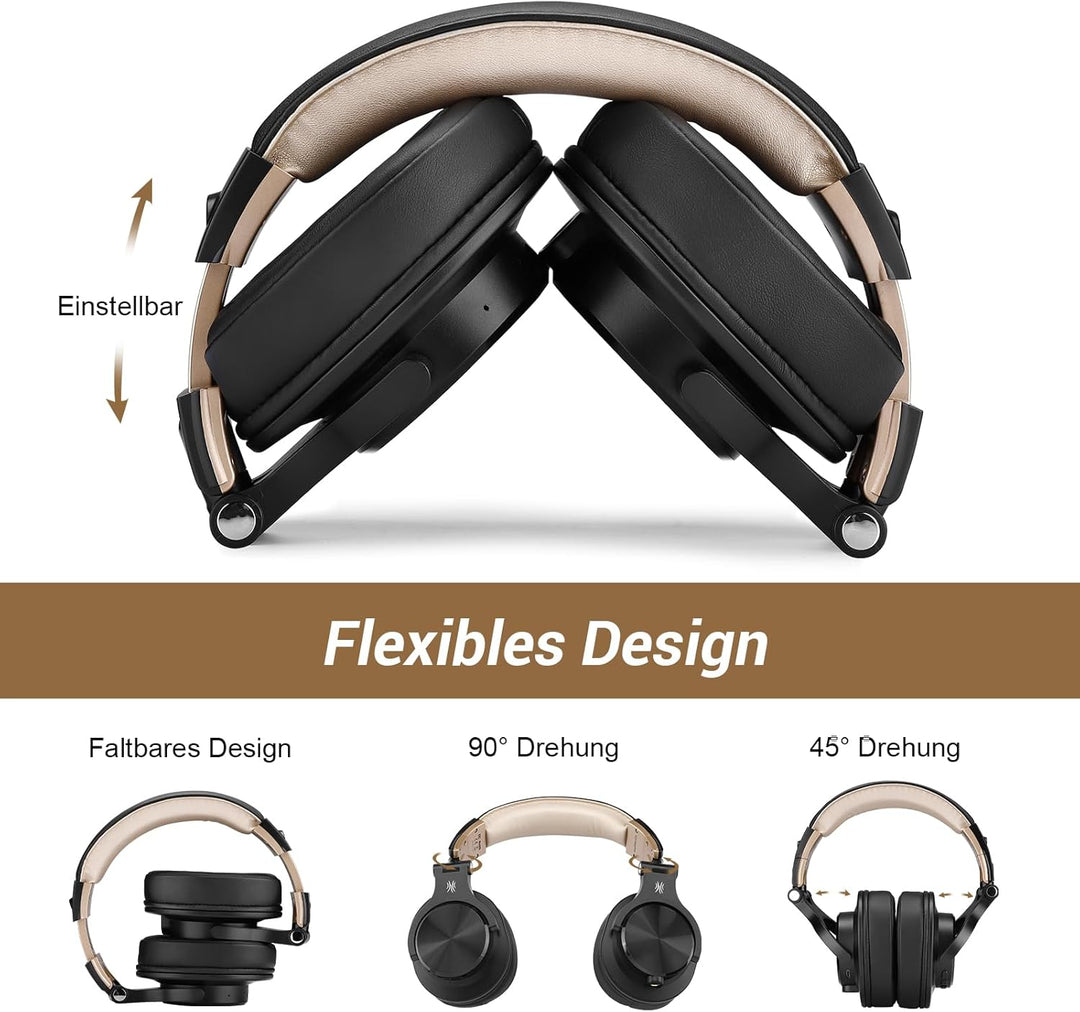 OneOdio Bluetooth Kopfhörer Over Ear, 72 Stdn HiFi Stereo Kopfhörer Kabellos, Wireless Headphones mi