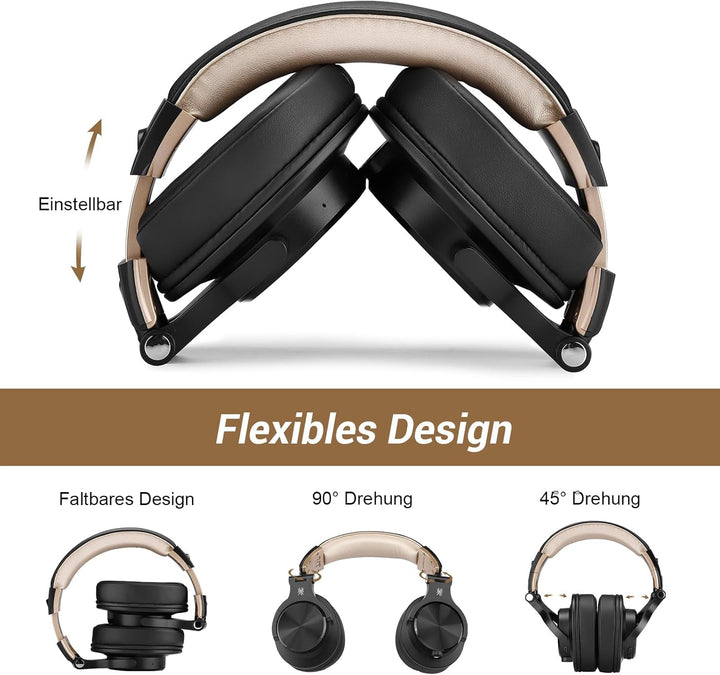 OneOdio Bluetooth Kopfhörer Over Ear, 72 Stdn HiFi Stereo Kopfhörer Kabellos, Wireless Headphones mi