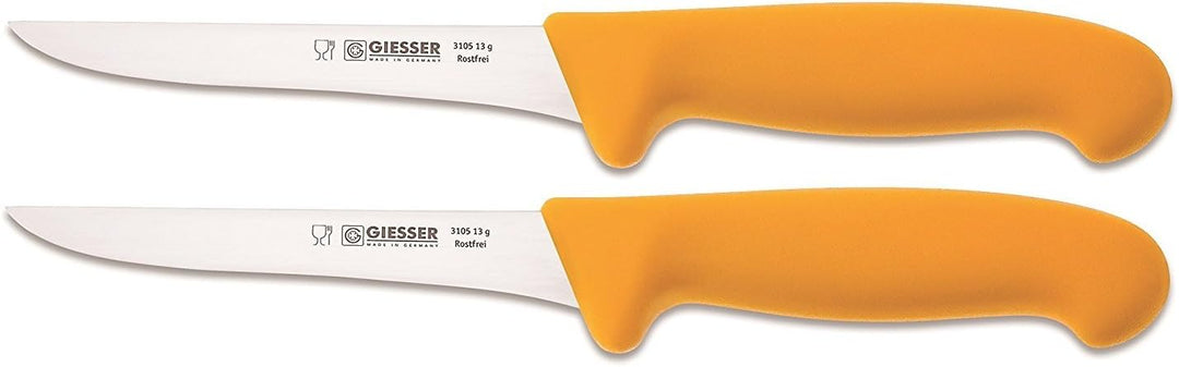 Giesser 2X Messer Ausbeinmesser gelb 13 cm Klingenlänge -