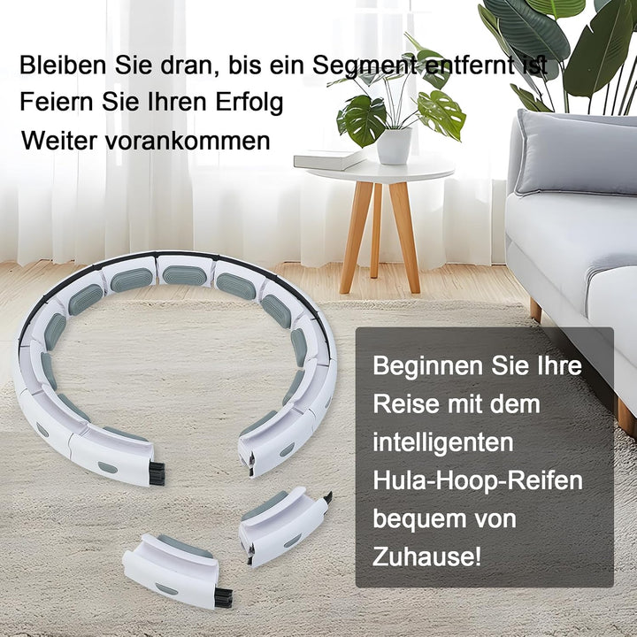Smart Hula Hoop, Leise Fitness Reifen Erwachsene, hullahub mit Gewicht Ball, 16 Knoten Fit Hoop Reif