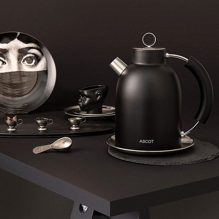 ASCOT Wasserkocher Edelstahl, Elektrischer Wasserkessel Geschenke für Männer/Frauen/Familie 1,5 lite