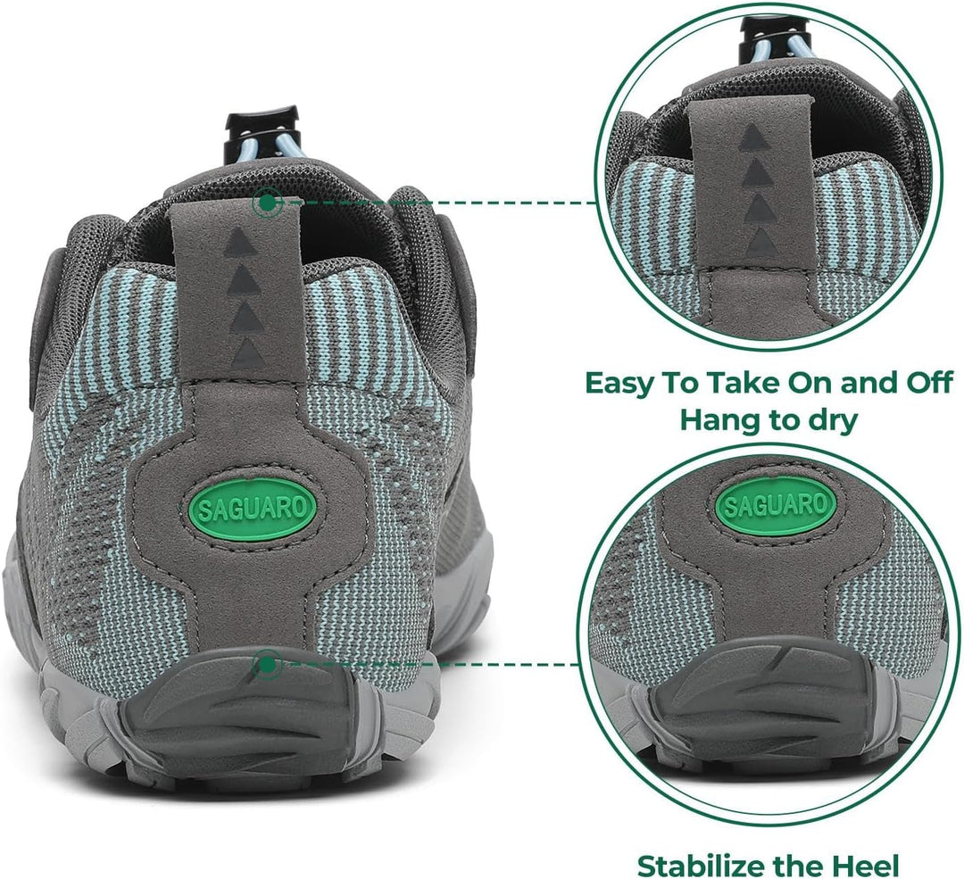 SAGUARO Herren Damen Barfussschuhe - Atmungsaktiv rutschfest Barfussschuhe - mit Breite Zehenbox und