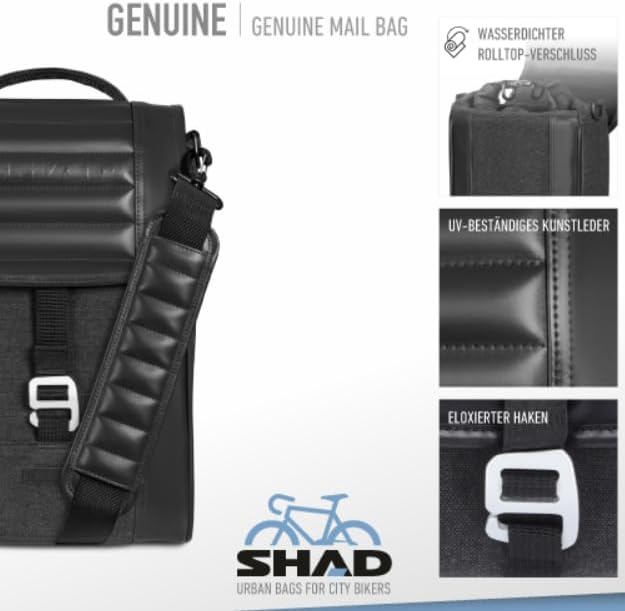 SHAD Bikes - Lenkertasche Fahrrad KLICKfix 8L - Retro Lenkertasche wasserdicht & kompakt - Fahrradle
