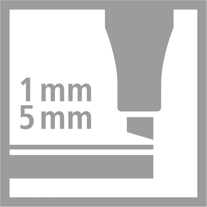 Premium-Filzstift mit dicker Keilspitze - STABILO Pen 68 MAX - ARTY - 24er Pack - mit 24 verschieden