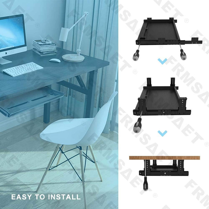 FRMSAET Office Supplies Holder Möbelzubehör Computer Keyboard Drawer Organizer Under Desk Mehrzweckf