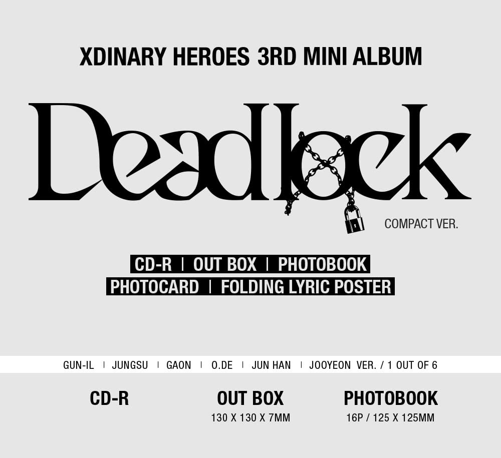 XDINARY HEROES - 3rd Mini Album Deadlock Compact Edition CD (Random ver.)