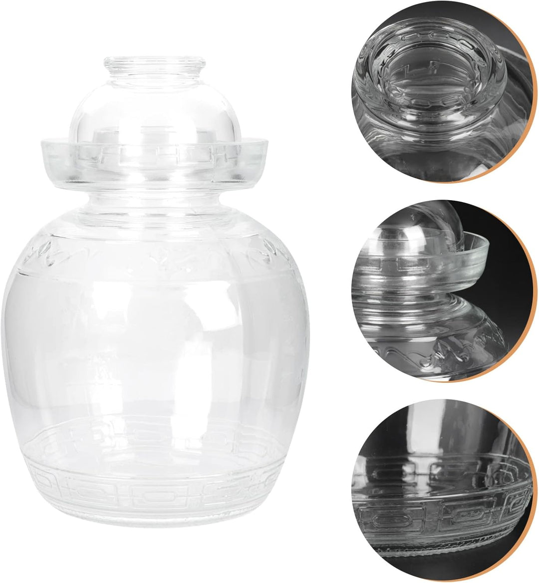 UPKOCH 1Pc Pickle Jar Glasfermentglas Haushaltsgurkenglas Grosser Kapazität Versiegelter Gurkennahru