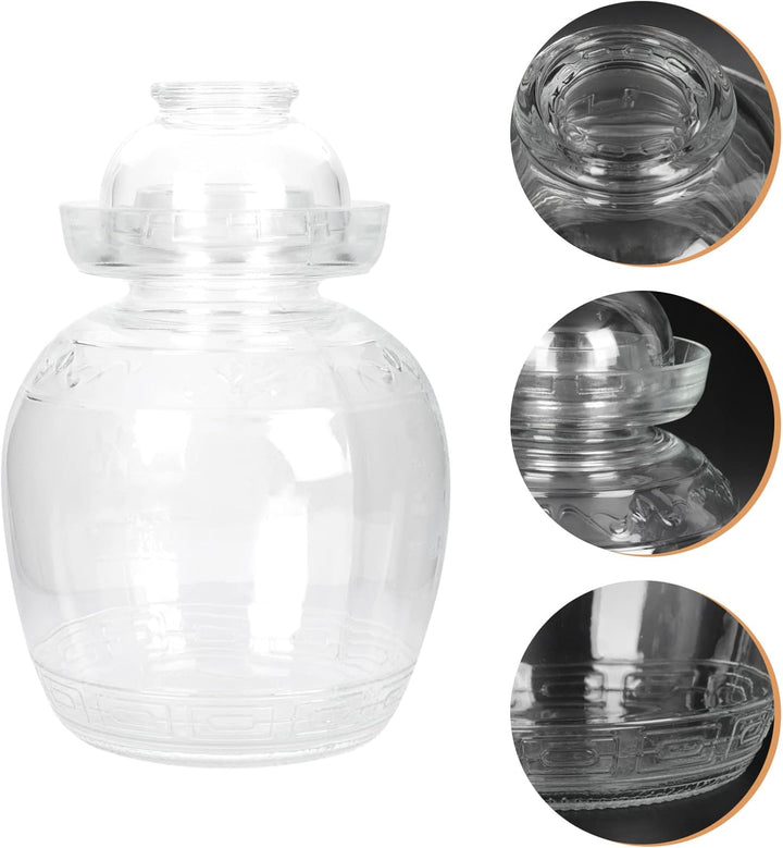 UPKOCH 1Pc Pickle Jar Glasfermentglas Haushaltsgurkenglas Grosser Kapazität Versiegelter Gurkennahru
