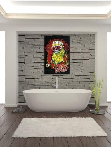 Dark Dead Santa black Leinwandbild Bild auf Leinwand, XXL riesige Bilder fertig gerahmt mit Keilrahm