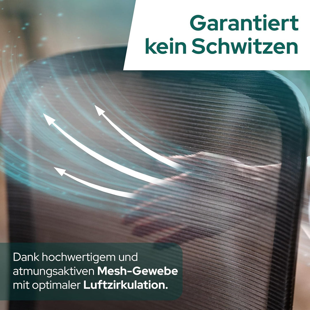 SCHEKKA® Bürostuhl Ergonomisch Testsieger - Besonders individuell Einstellbarer Schreibtischstuhl mi