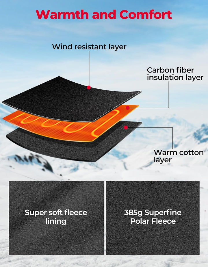 KEMIMOTO Beheizbare Weste, Beheizte Weste mit 4 Heizzone, Eletriksche Heizweste aus Fleece, Wärmewes