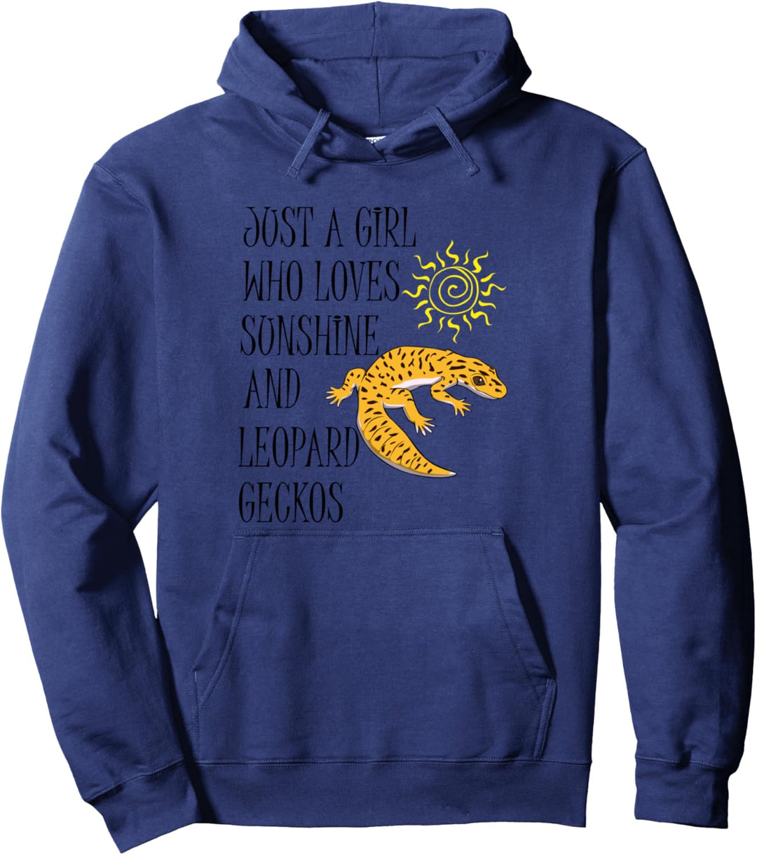 Mädchen das Leopardgeckos Liebt Eidechse Pullover Hoodie
