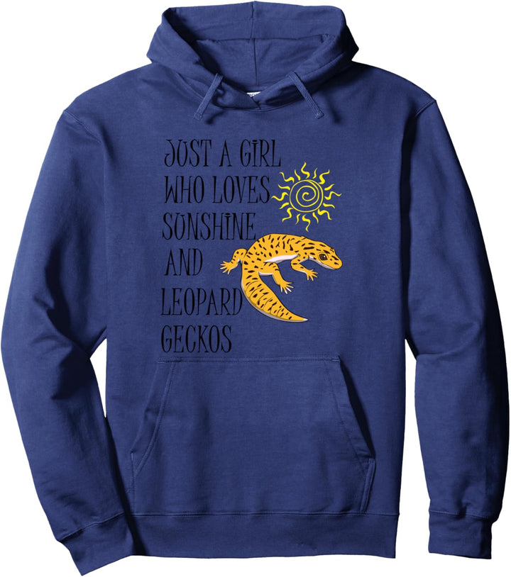 Mädchen das Leopardgeckos Liebt Eidechse Pullover Hoodie
