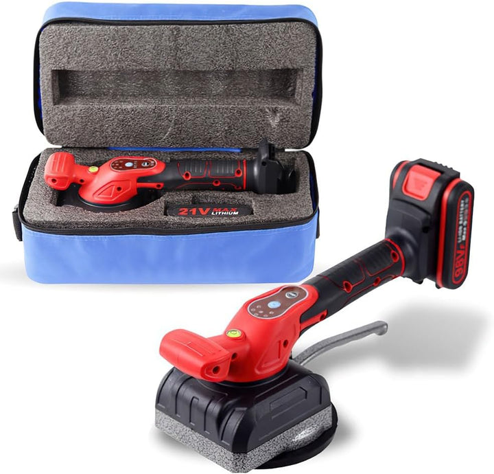 Fliesen, Saugnapf, 21 V, Fliesenmaschine, anpassbar, 60 kg (2 Batterie) | Vibrationsgerät, kabellos,