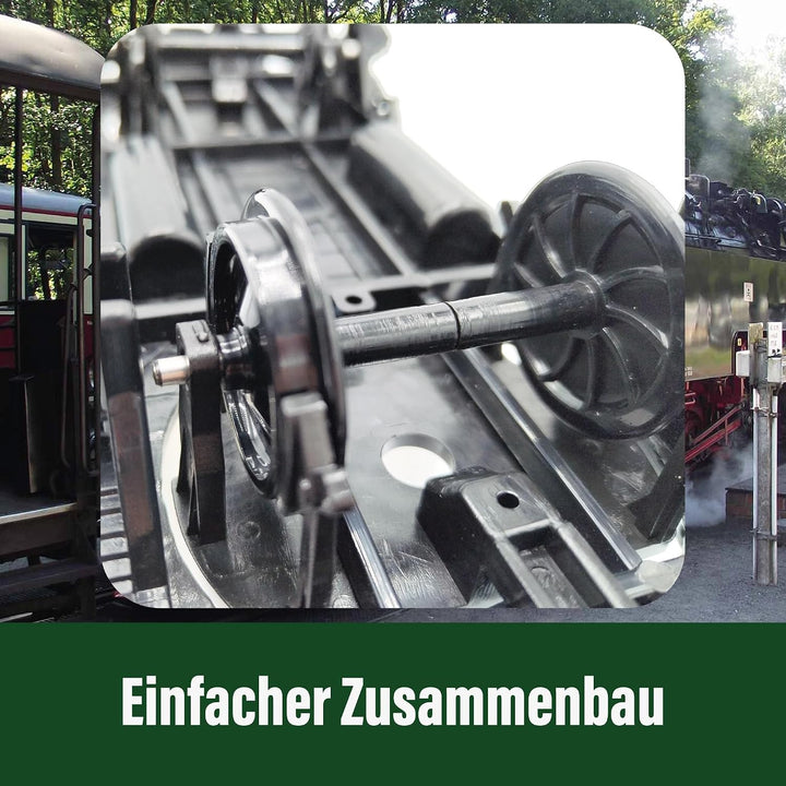 Rungenwagen schwarz/gelb als Spur-G Bausatz Zubehör für Gartenbahn Loks &amp; Wagen
