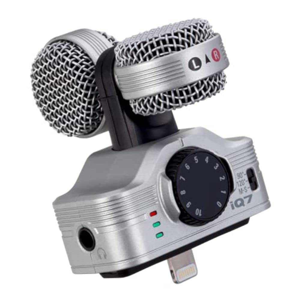ZOOM iQ7 Mitte-Seite Stereo Mikrofon für iPhone & iPad – Hochwertige Musik- und Tonaufnahmen unterwe