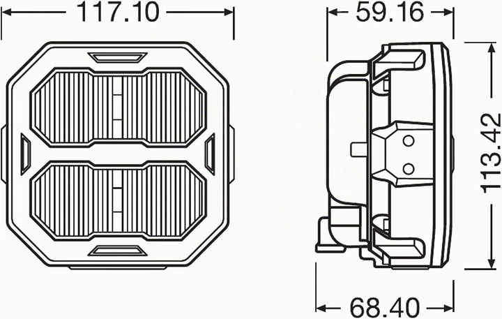 OSRAM LEDriving® Cube PX2500 Ultra Wide, LEDPWL101-UW, OFF ROAD, LED Arbeitsscheinwerfer, 2500 Lumen