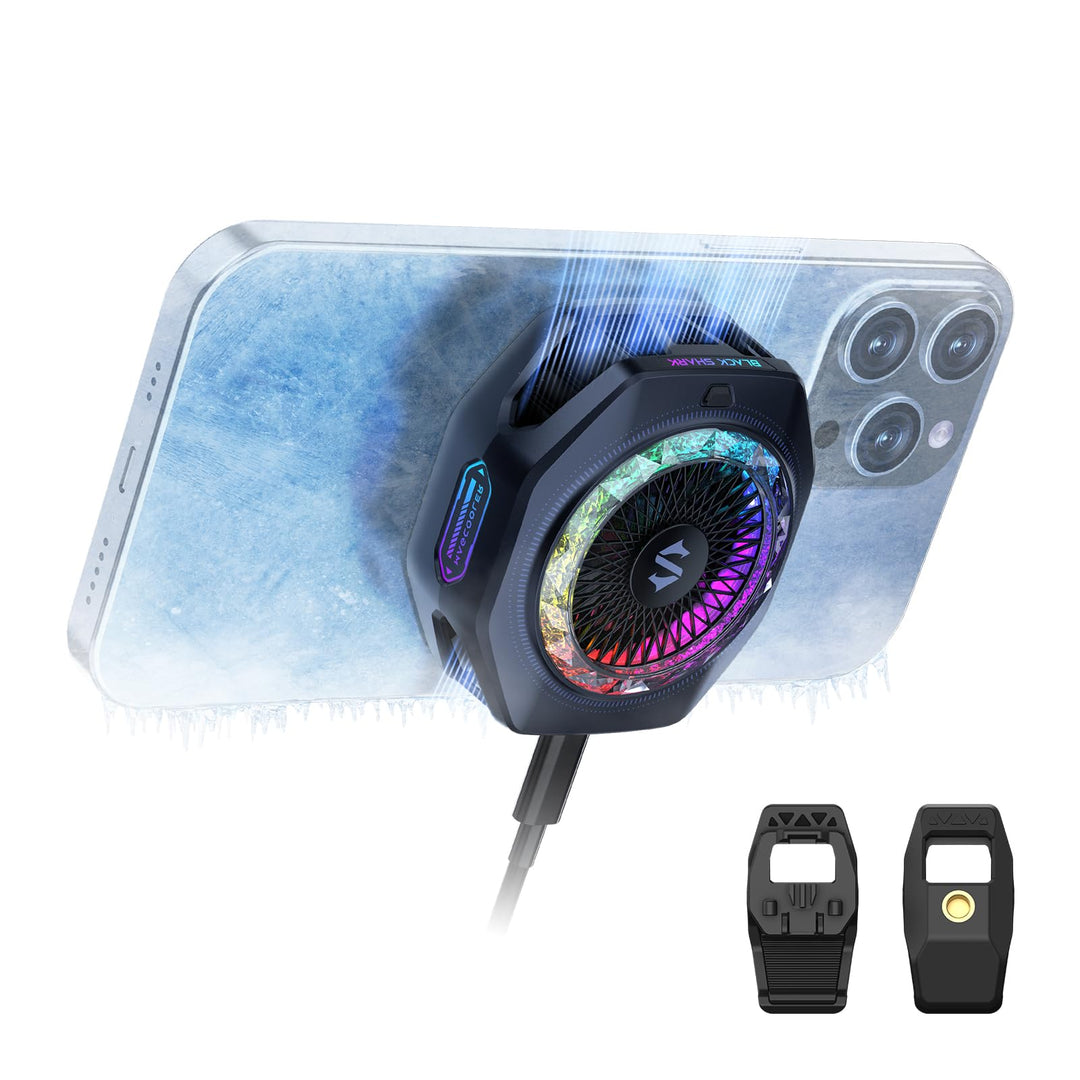 Black Shark 5 Pro Magnetischer Handykühler – 18 adressierbar RGB-LED-Lichter, Trennbarer Griff, APP-