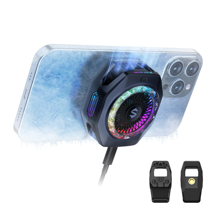 Black Shark 5 Pro Magnetischer Handykühler – 18 adressierbar RGB-LED-Lichter, Trennbarer Griff, APP-