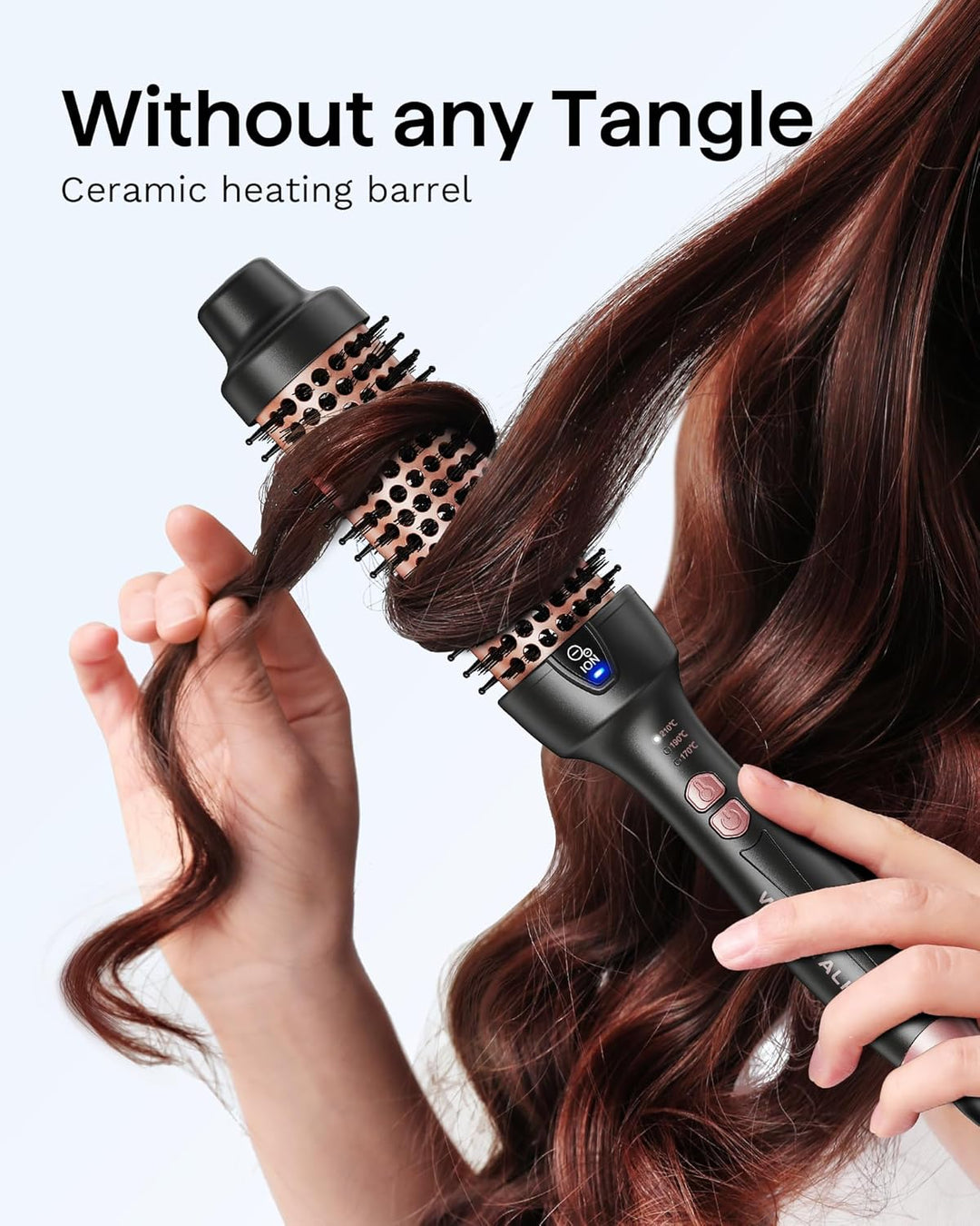 Wavytalk Thermobürste, Thermal Brush 38mm Ionische Lockenbürste erhitzt zur Erzeugung natürlicher Lo