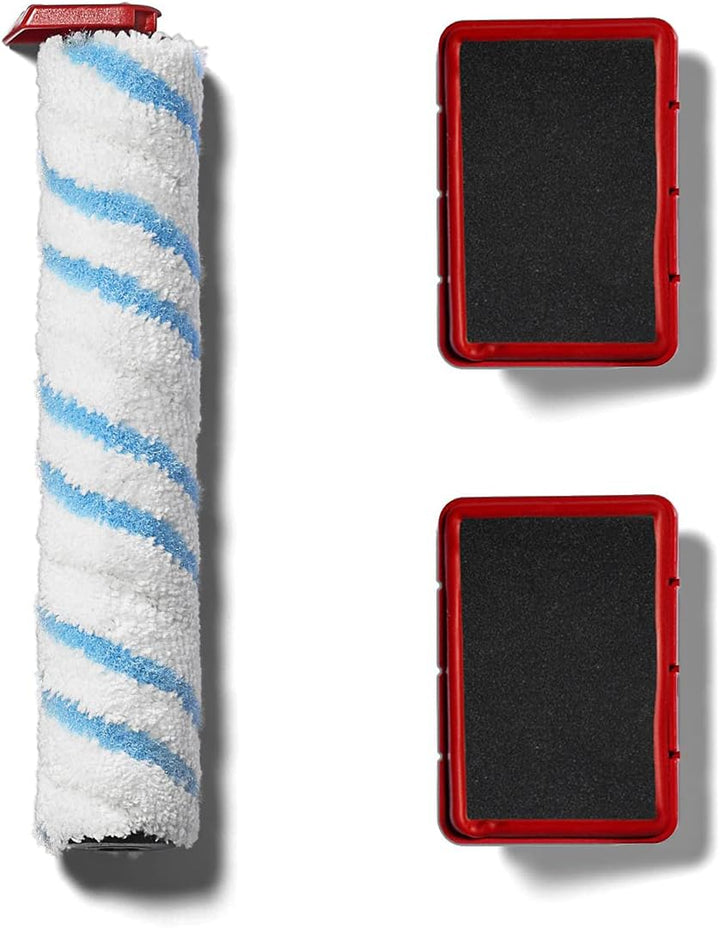 Vileda JetClean 3in1 Bodenreiniger Zubehörset inkl. 2x Doppelfilter und 1x Mikrofaserrolle, Weiss Ro