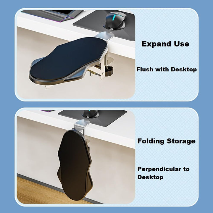 2 Stück Armauflage Schreibtisch,Ergonomische Armlehnenstütze Handgelenkauflage,90° Faltbare und 180°