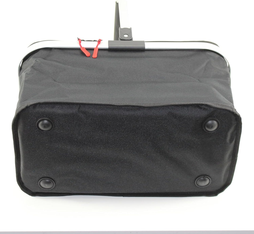 EINKAUFSKORB schwarz faltbar 26 Ltr. Klappkorb mit Henkel und Deckel