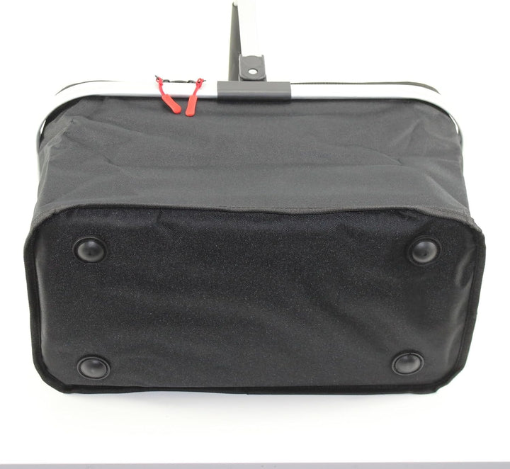 EINKAUFSKORB schwarz faltbar 26 Ltr. Klappkorb mit Henkel und Deckel