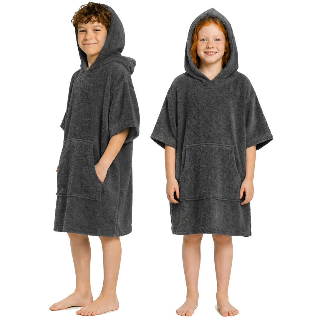 CalmyBEACH Frottee Badeponcho Kinder Jungen - Mädchen Surf Poncho 100% Baumwolle Strandponcho Handtu