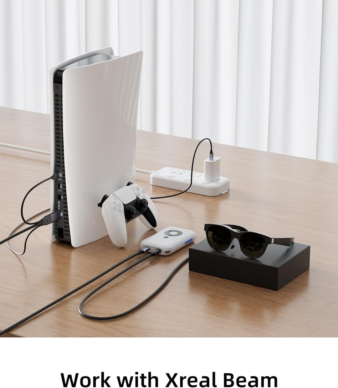 fairikabe HDMI-auf-USB-C-Kabel (2,5 m, 4K 60 Hz, 90°), HDMI-Quelle und Stromversorgung an USB-C-Disp