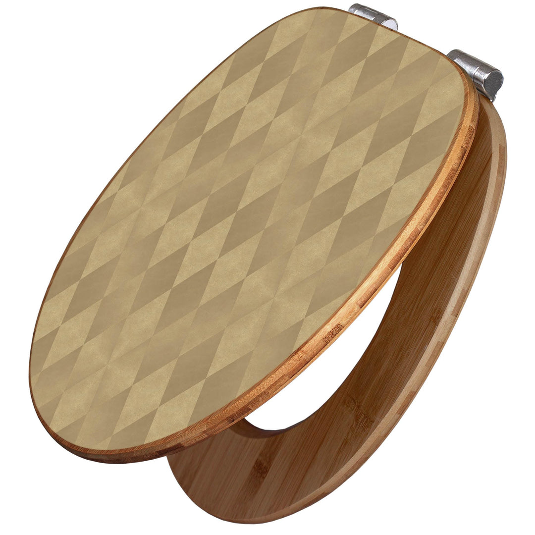 banjado Design WC Sitz Bambus Absenkautomatik 45,8x37,5cm - Toilettendeckel mit Absenkautomatik Holz