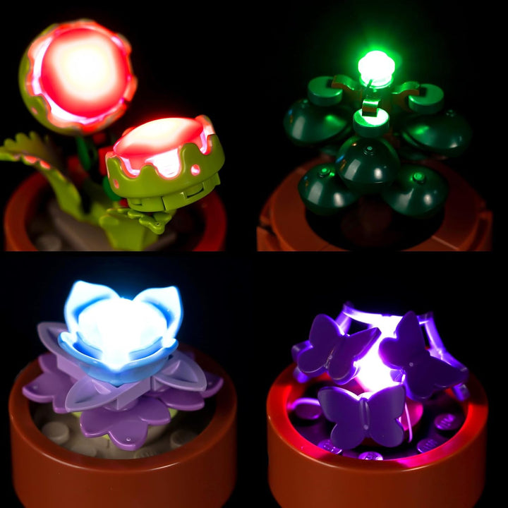 Led Licht Set für Lego 10329 Icons Mini Pflanzen (Kein Lego), Dekorationsbeleuchtungsset für Lego Ti