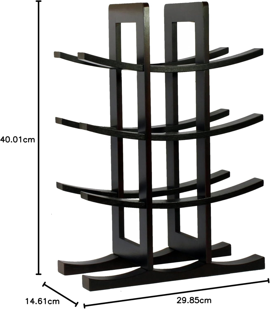 oceanstar Weinregal aus Bambus, für 12 Flaschen, Dunkles Espresso Large, Large