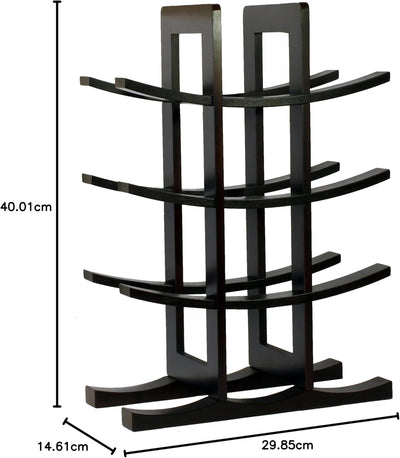 oceanstar Weinregal aus Bambus, für 12 Flaschen, Dunkles Espresso Large, Large
