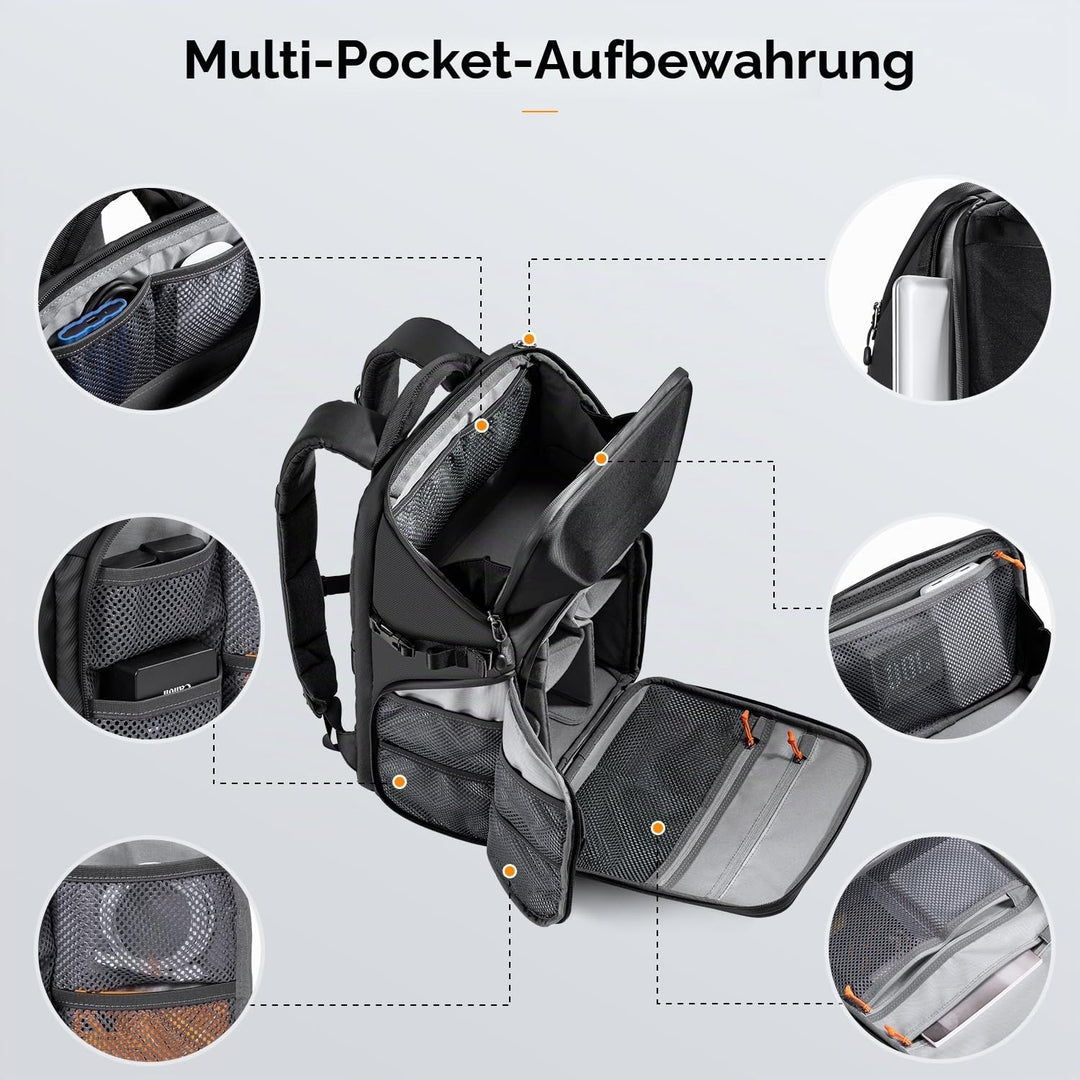 K&amp;F CONCEPT Kamerarucksack, Fotorucksack Wasserdicht Spiegelreflex DSLR Camera Bag für Spiegelreflex