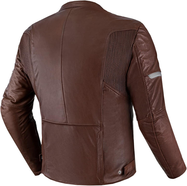 SHIMA HUNTER Motorradjacke Herren | Vintage Biker-Lederjacke Belüftet mit CE Rücken, Schulter und El