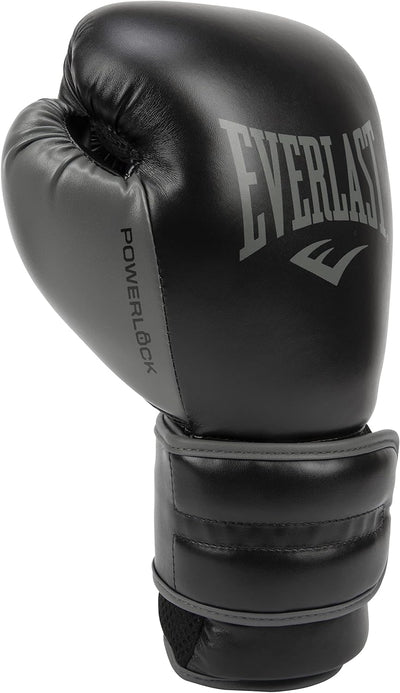 Everlast Unisex – Erwachsene Powerlock 2R Glove Handschuhe Schwarz 16oz, Schwarz 16oz