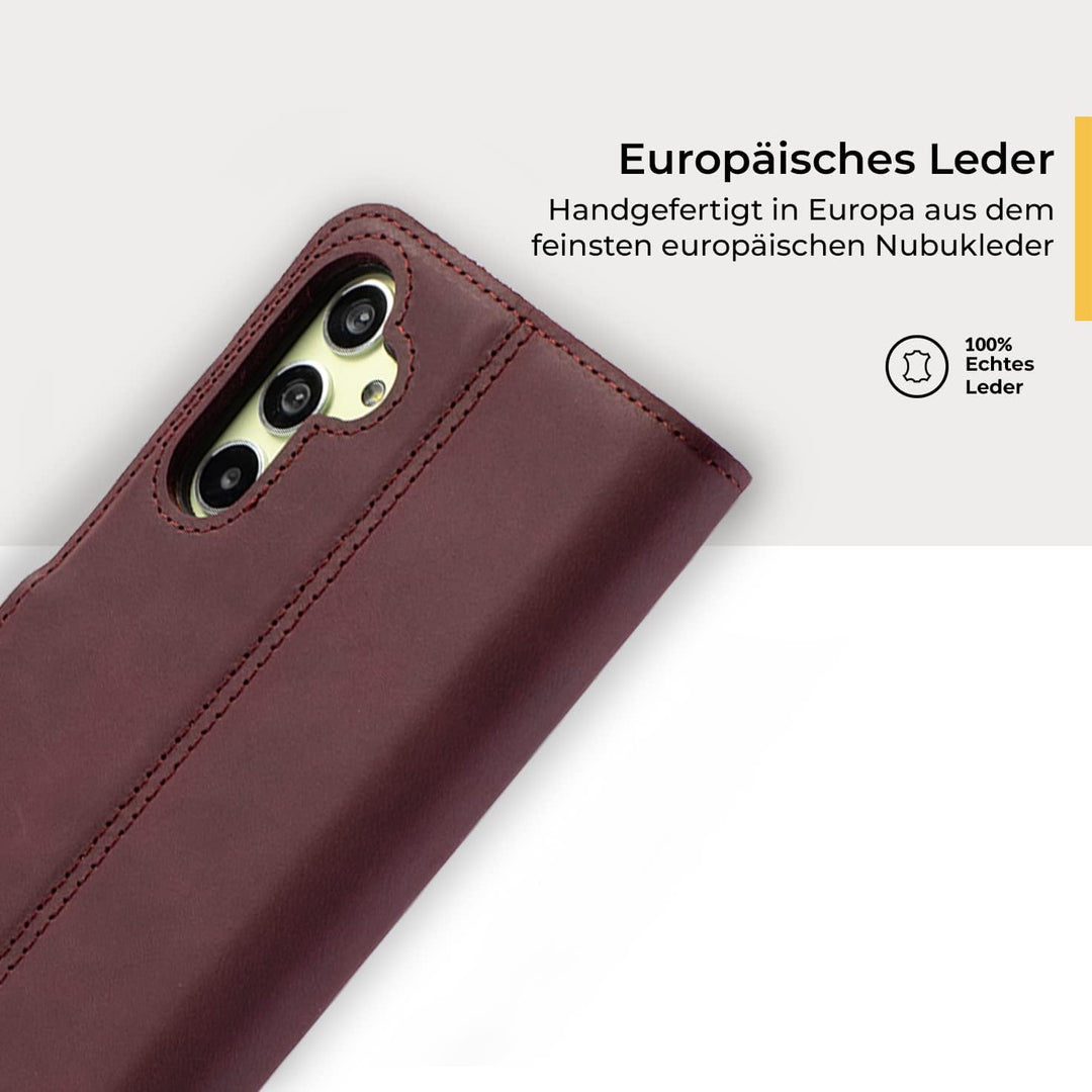 Snakehive Galaxy A54 Hülle Leder | Stylische Handyhülle mit Kartenhalter & Standfuss | Handyhülle Sc