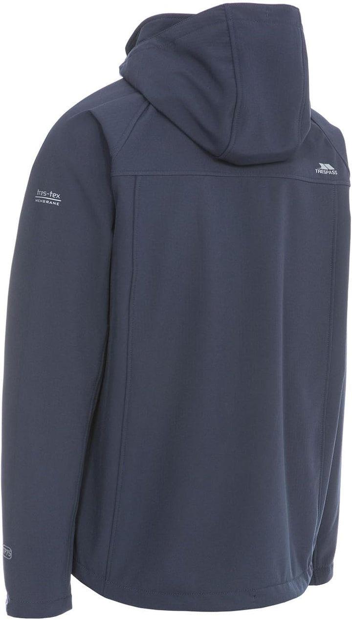 Trespass Herren Accelerator Ii Wasserdichte Softshelljacke Mit Abnehmbarer Kapuze (1er Pack) XXS Nav
