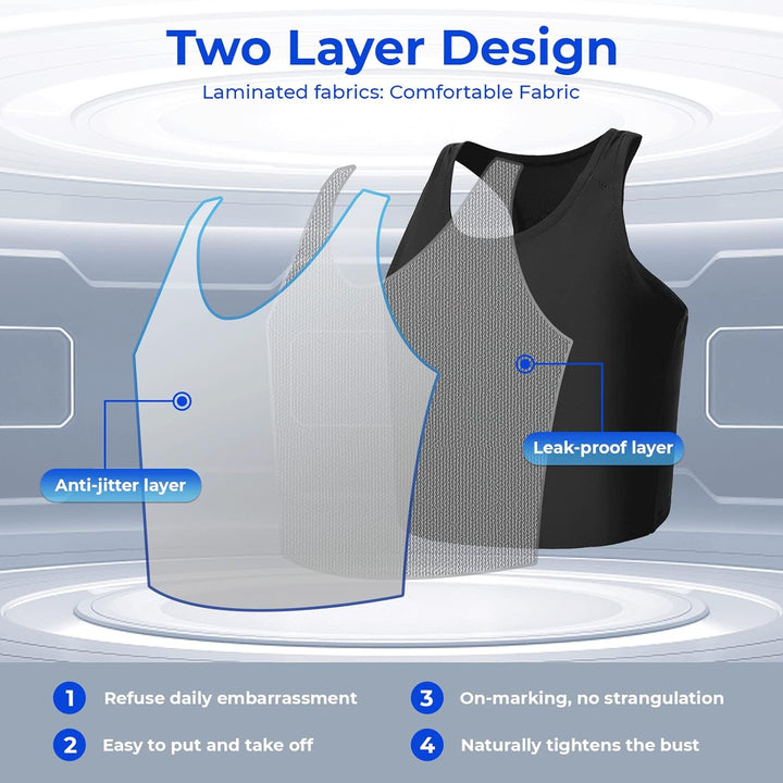 Wonababi Brust Binder für Transgender, Trans Binder mit Racerback Brust Binder für Cosplay FTM Binde