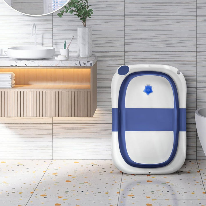 OHMG Faltbare Badewanne für Kinder, Babybadewanne, tragbar, multifunktional, mit Ständer, mit Anti-R