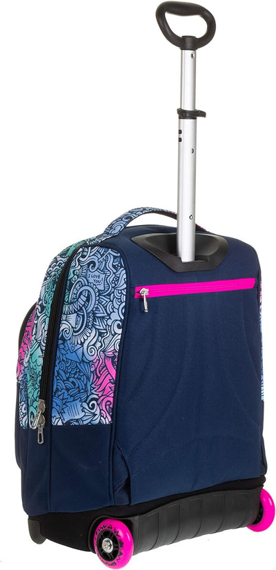 Seven TROLLEY, 2 in 1, Schulranzen mit Rollen, Rucksack mit Trolleyfunktion für Kinder, ab 1. Klasse