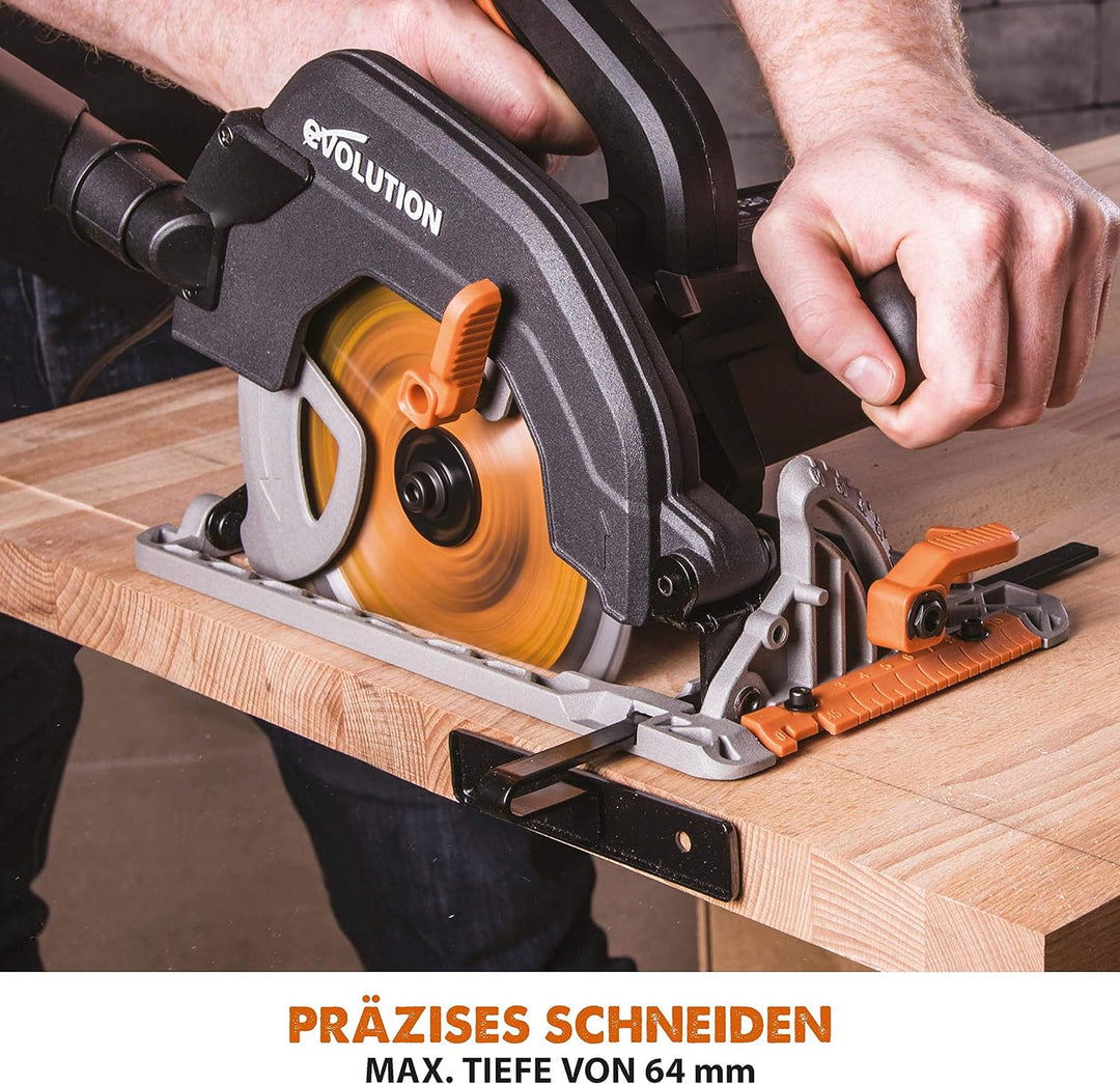 Evolution Power Tools 027-0003C Evolution Elektrowerkzeuge-R185CCS Mehrzweck-Kreissäge, 185 mm 230 V
