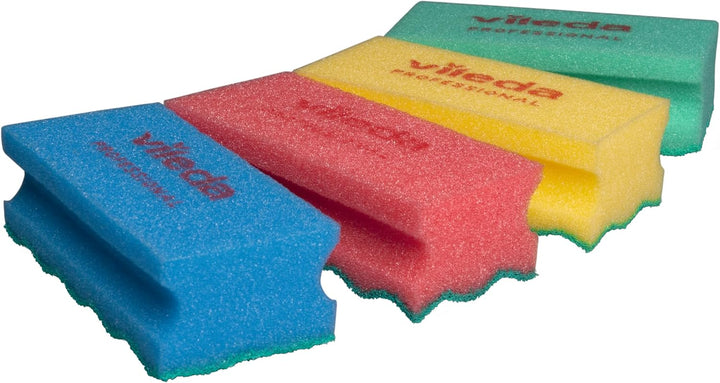 Vileda Professional PUR Active SchwammProfi – Kratzfreier Schwamm grün, 10er Pack, für empfindliche