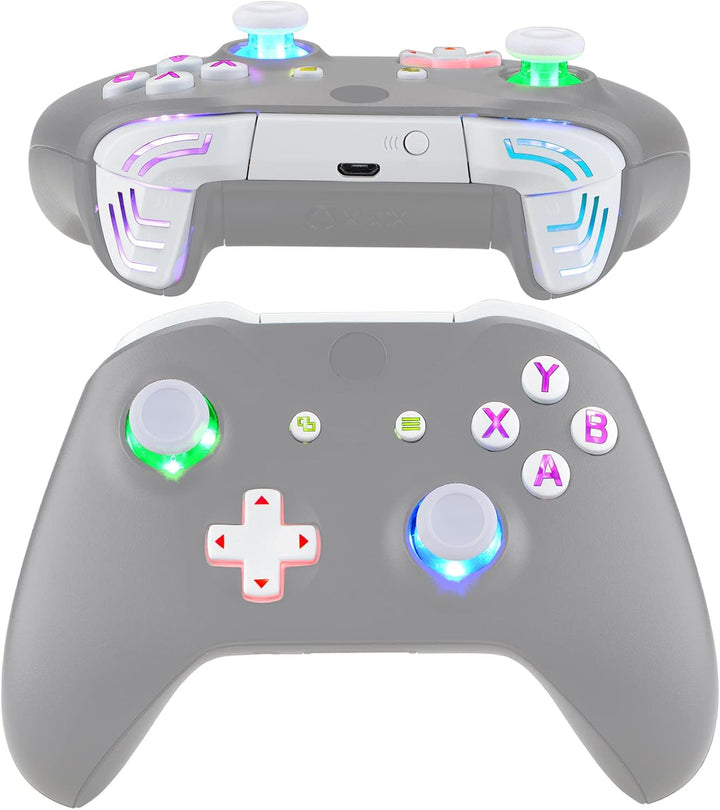 eXtremeRate LED Taste für Xbox One S/X Controller, Leuchttasten Bleuchtung Knöpfe D-pad Sticks ABXY